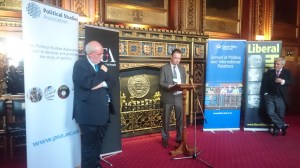 Toby James speaking at the British Leaders Launch